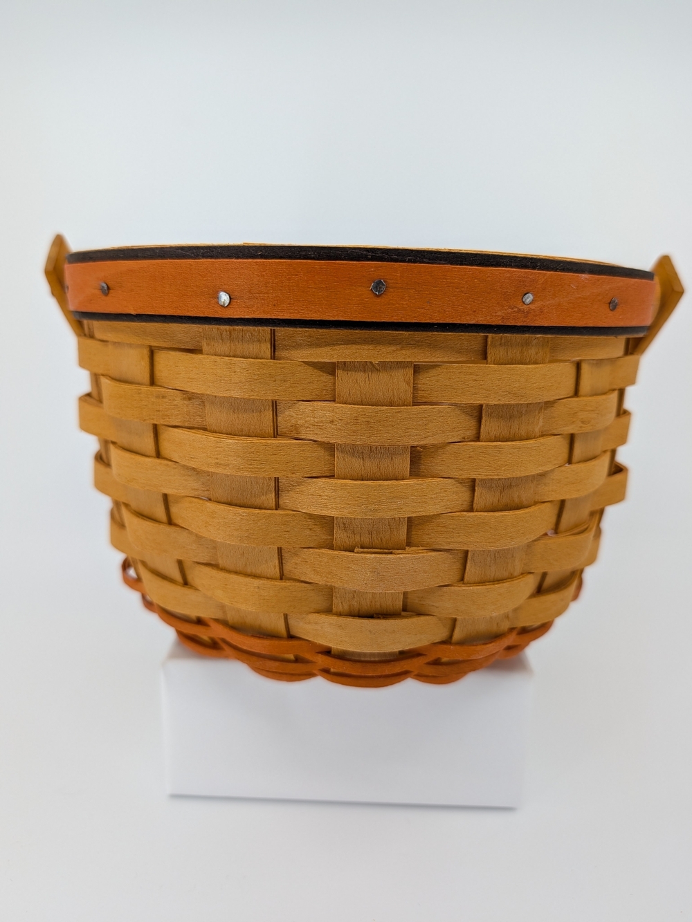 Longaberger Small Pumpkin Basket/Stem Lid/Protector/Jack-O'-Lantern Liner, 16012 - Picture 2 of 12